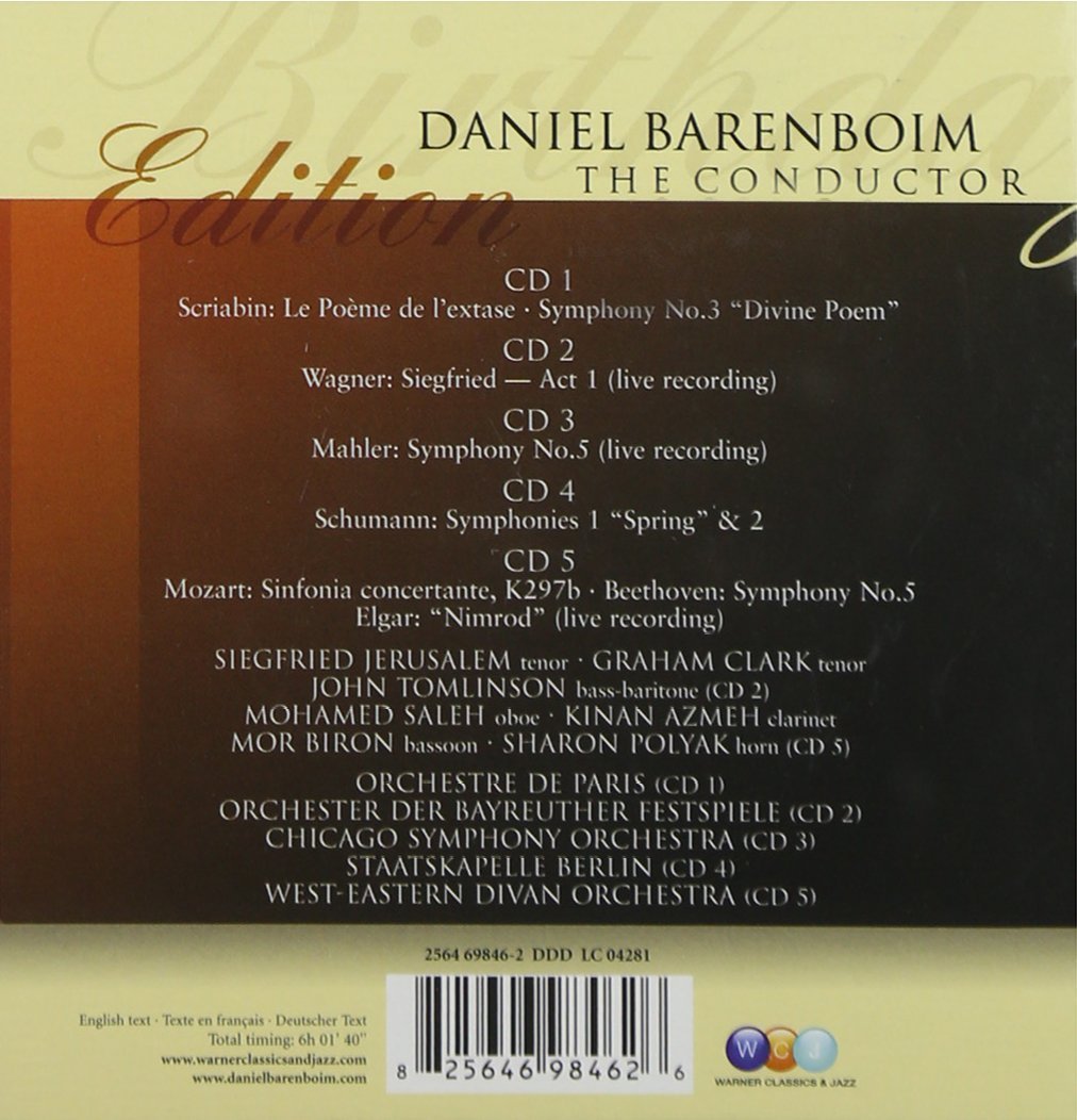DANIEL BARENBOIM - THE CONDUCTOR (5 CDs)