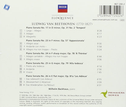 BEETHOVEN: Favourite Piano Sonatas, Volume 2 - Wilhelm Backhaus