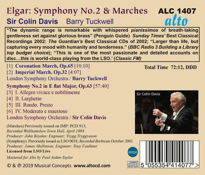 ELGAR Symphony No. 2 & Two Marches - London Symphony Orchestra, Colin Davis, Barry Tuckwell
