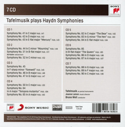 Tafelmusik Plays Haydn Symphonies - 7 CDs