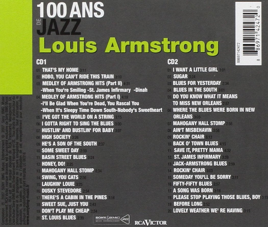 LOUIS ARMSTRONG: 100 YEARS OF JAZZ (2 CDS, FRENCH IMPORT)
