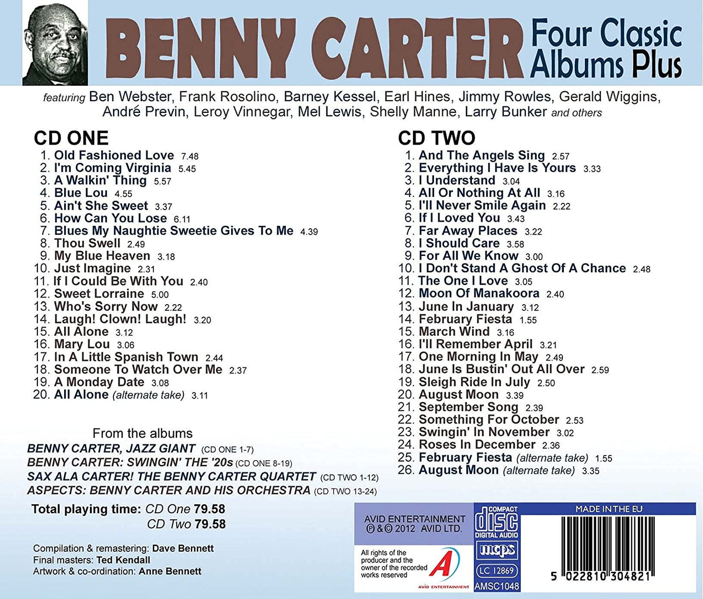 BENNY CARTER: FOUR CLASSIC ALBUMS PLUS (BENNY CARTER, JAZZ GIANT / SWI