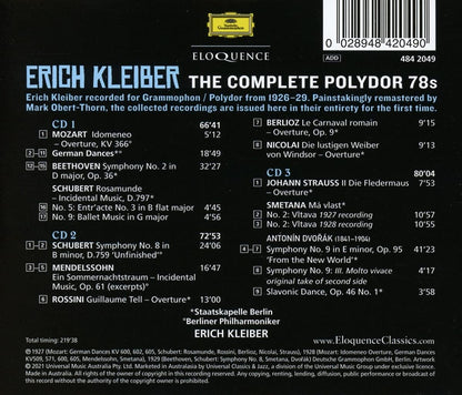 ERICH KLEIBER: THE COMPLETE POLYDOR 78S (3 CDS)