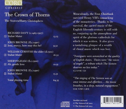 The Crown of Thorns: Eton Choirbook Volume II - The Sixteen