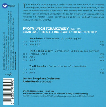 TCHAIKOVSKY: THE BALLETS (SWAN LAKE, NUTCRACKER, SLEEPING BEAUTY) - PREVIN, LONDON SYMPHONY (7 CDS)