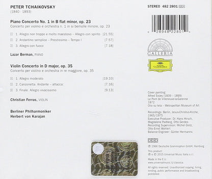 TCHAIKOVSKY: PIANO CONCERTO NO. 1; VIOLIN CONCERTO: BERMAN; FERRAS; KARAJAN