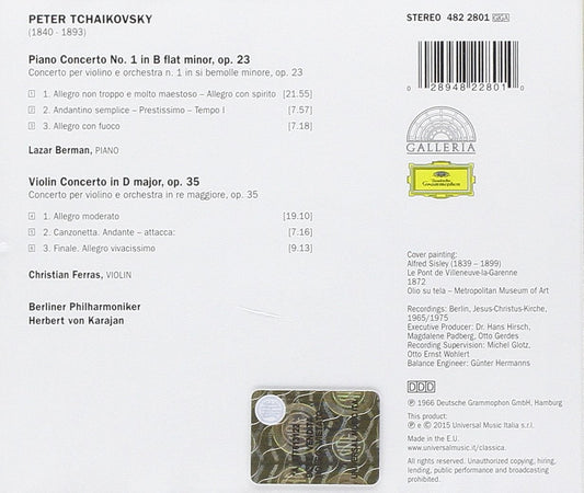 TCHAIKOVSKY: PIANO CONCERTO NO. 1; VIOLIN CONCERTO: BERMAN; FERRAS; KARAJAN