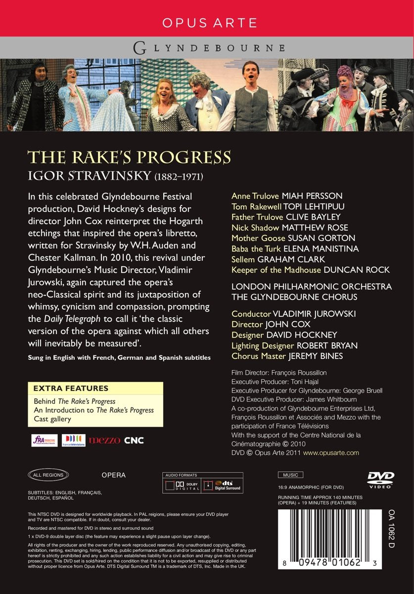 STRAVINSKY: The Rake's Progress - Lehtipuu, Persson, Jurowski, London Philharmonic (DVD)