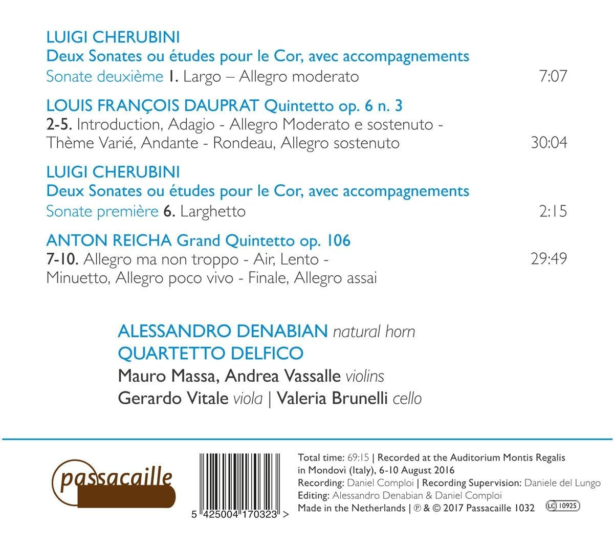 PARIS 1804 (Music for Horn and Strings) - Alessandro Danabian & Quartetto Delfico