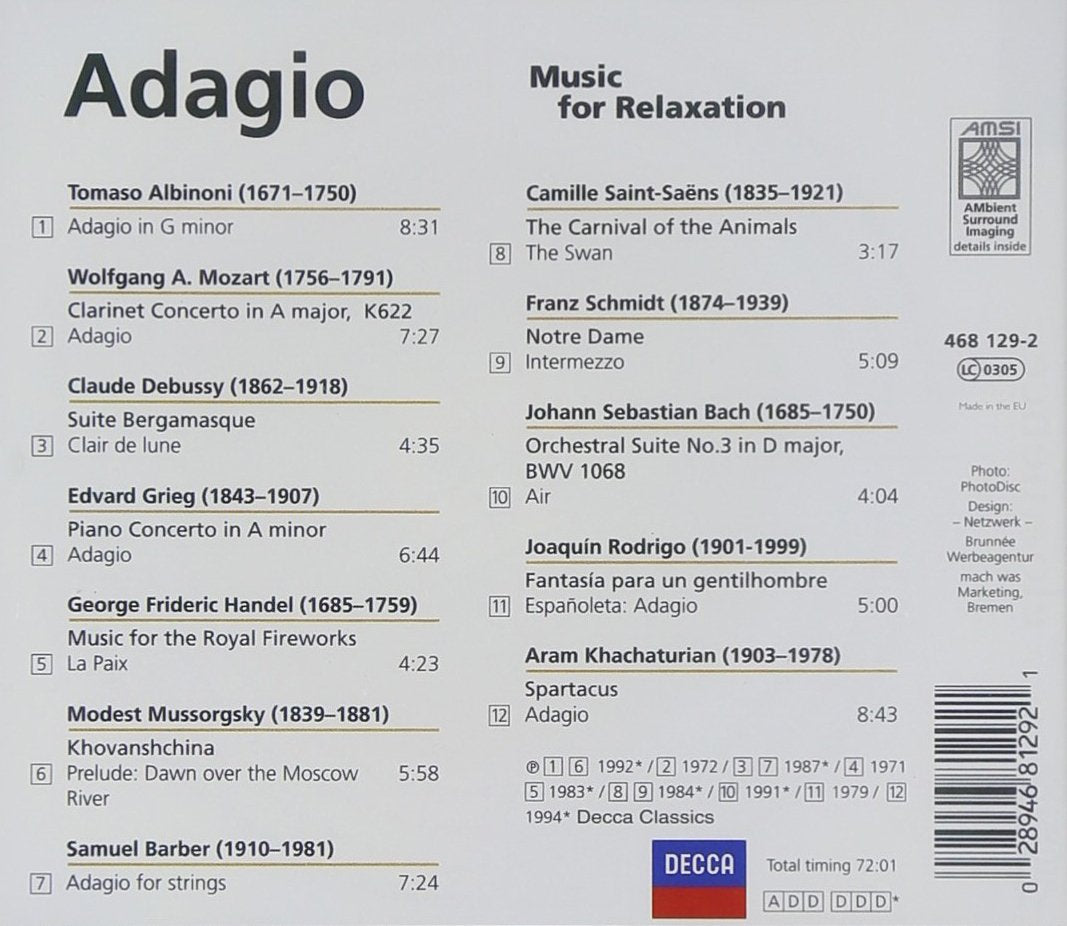 ADAGIO: MUSIC FOR RELAXATION