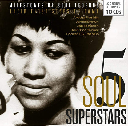 5 Soul Superstars: First Steps to Fame - Aretha Franklin, Ike & Tina Turner, James Brown, Jackie Wilson, Booker T. and the MGs (10 CDs)