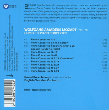 Mozart: The Complete Piano Concertos - Daniel Barenboim (10 CDs)