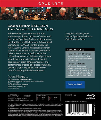 BRAHMS: Piano Concerto No. 2, Piano Works - Achúcarro, Colin Davis, London Symphony Orchestra (DVD)