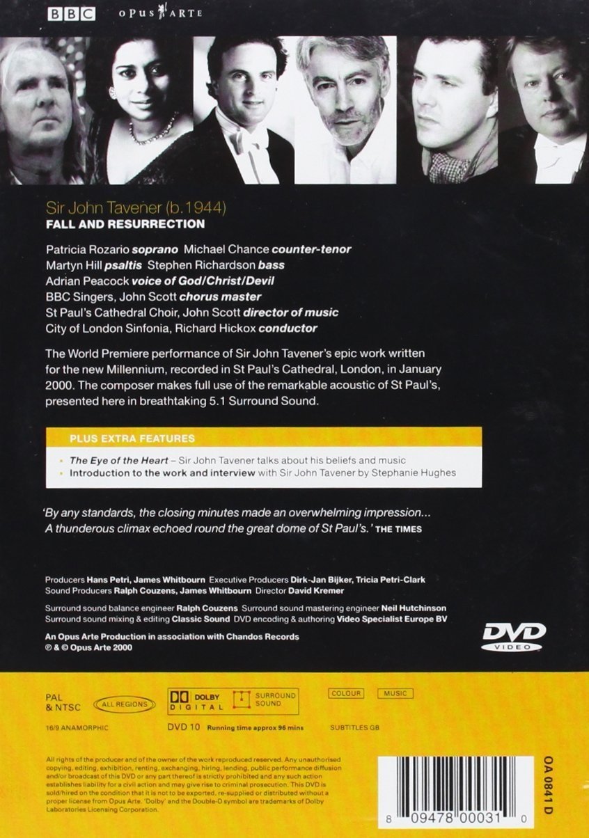 TAVENER: Fall and Ressurection - BBC Singers (DVD)