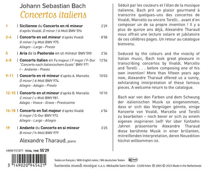 Bach: Italian Concertos (Concertos Italiens) - Alexandre Tharaud