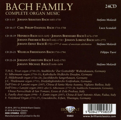 BACH FAMILY: COMPLETE ORGAN WORKS, VOL. 1 (24 CDS)