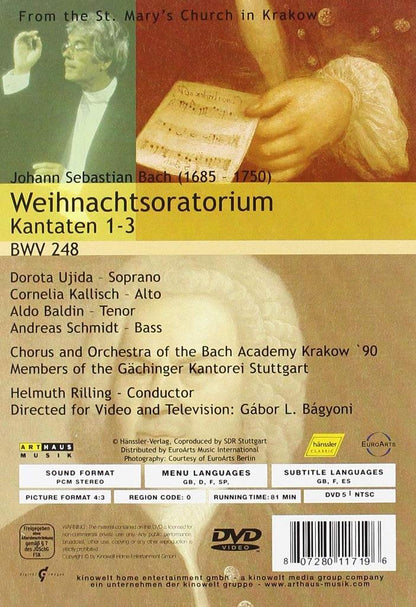 BACH: CHRISTMAS ORATORIO BWV 248 - RILLING (DVD)