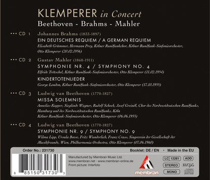 KLEMPERER IN CONCERT (4 CDS)