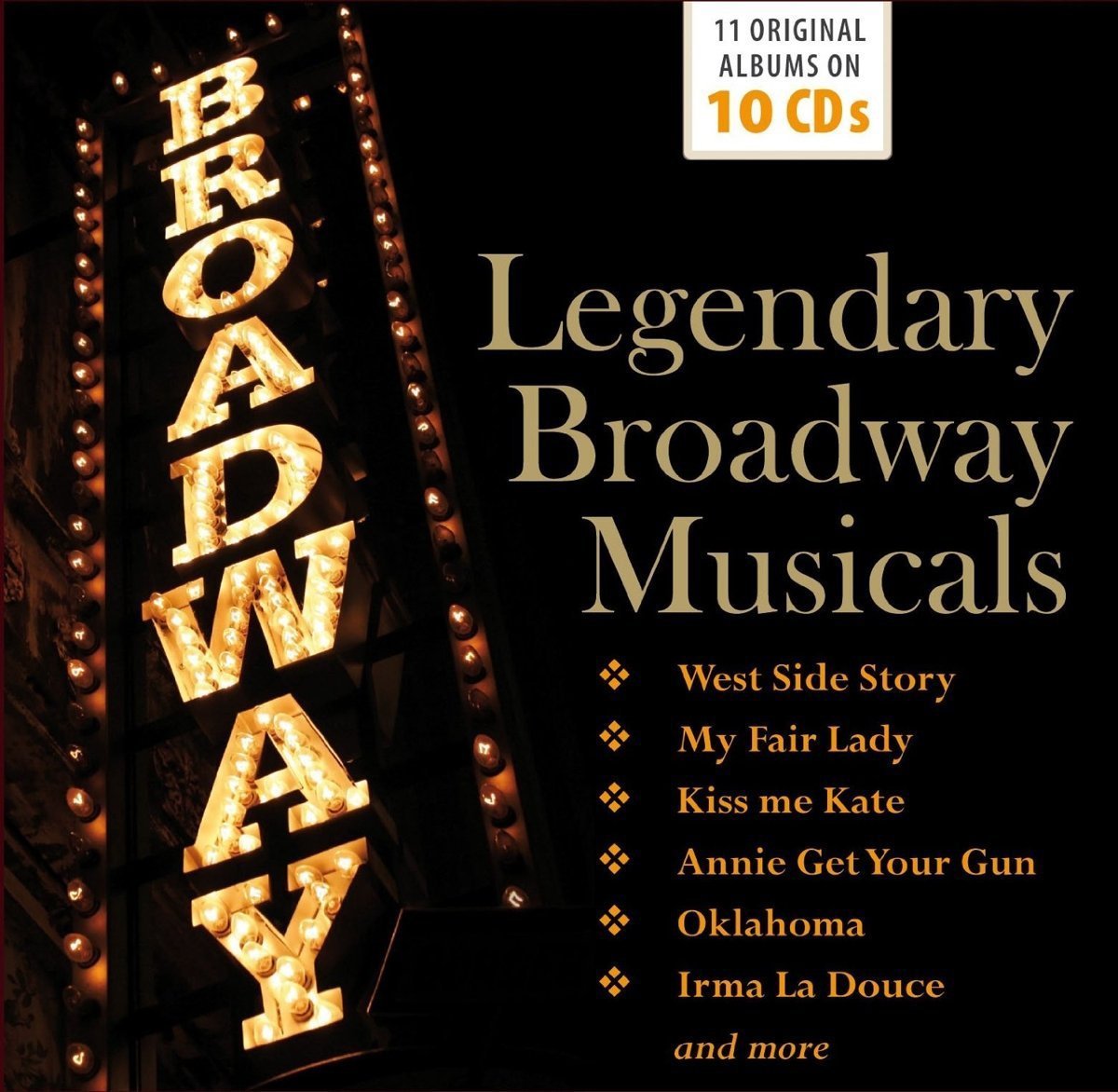 LEGENDARY BROADWAY MUSICALS (10 CDS)