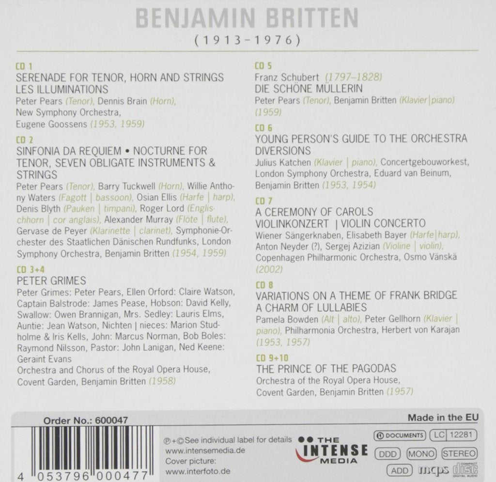 Britten: 100th Anniversary Collection (10 CDs)