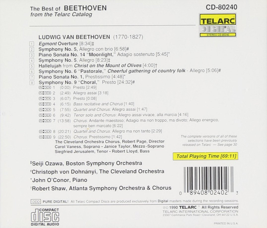 BEETHOVEN: The BEST OF BEETHOVEN on TELARC
