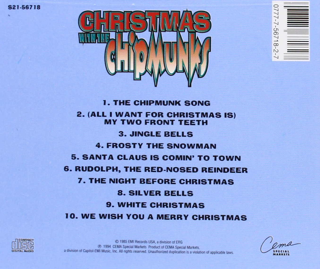 CHIPMUNKS: Christmas With The Chipmunks