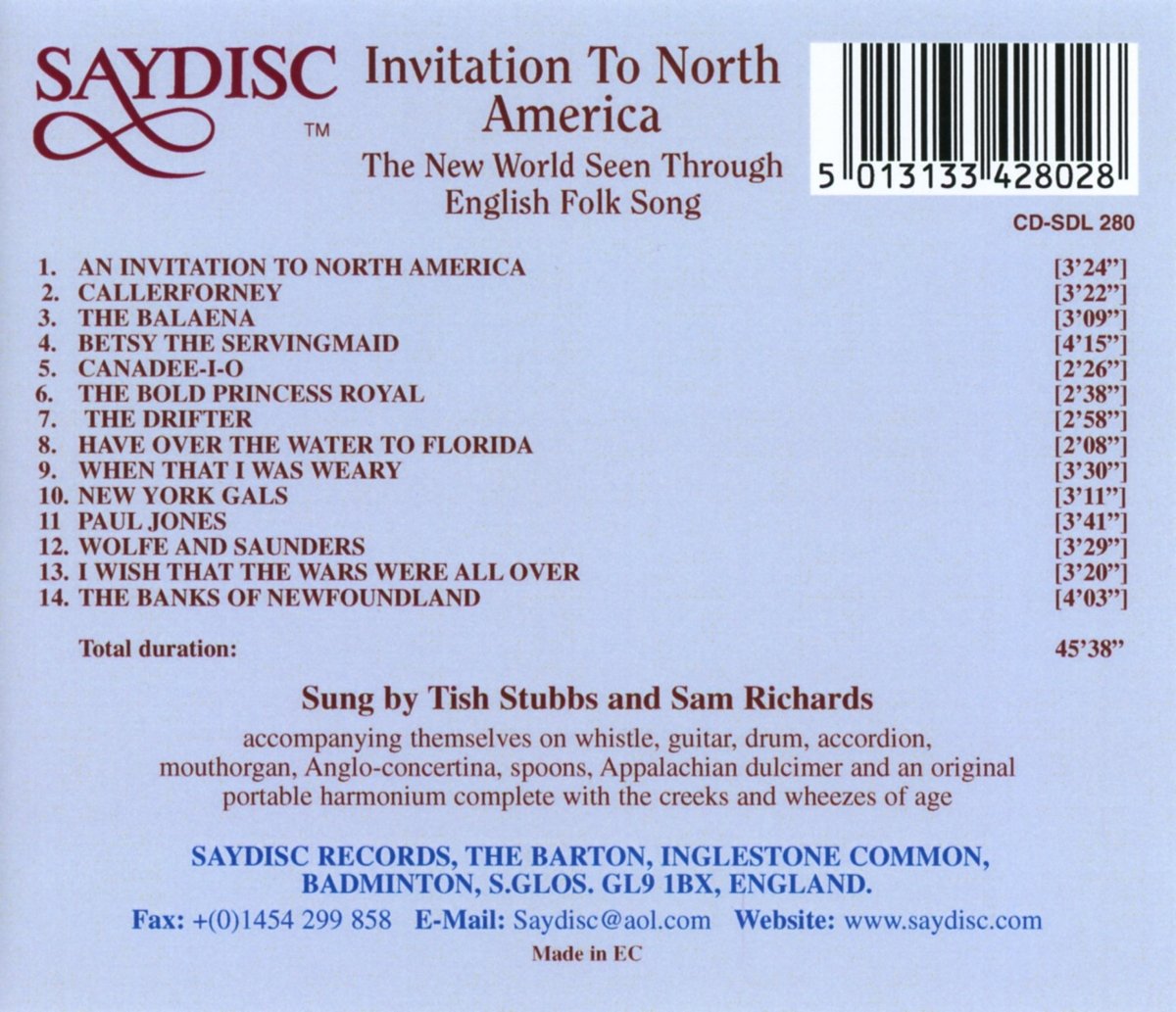 Invitation to North America: Tish Stubbs, Sam Richards