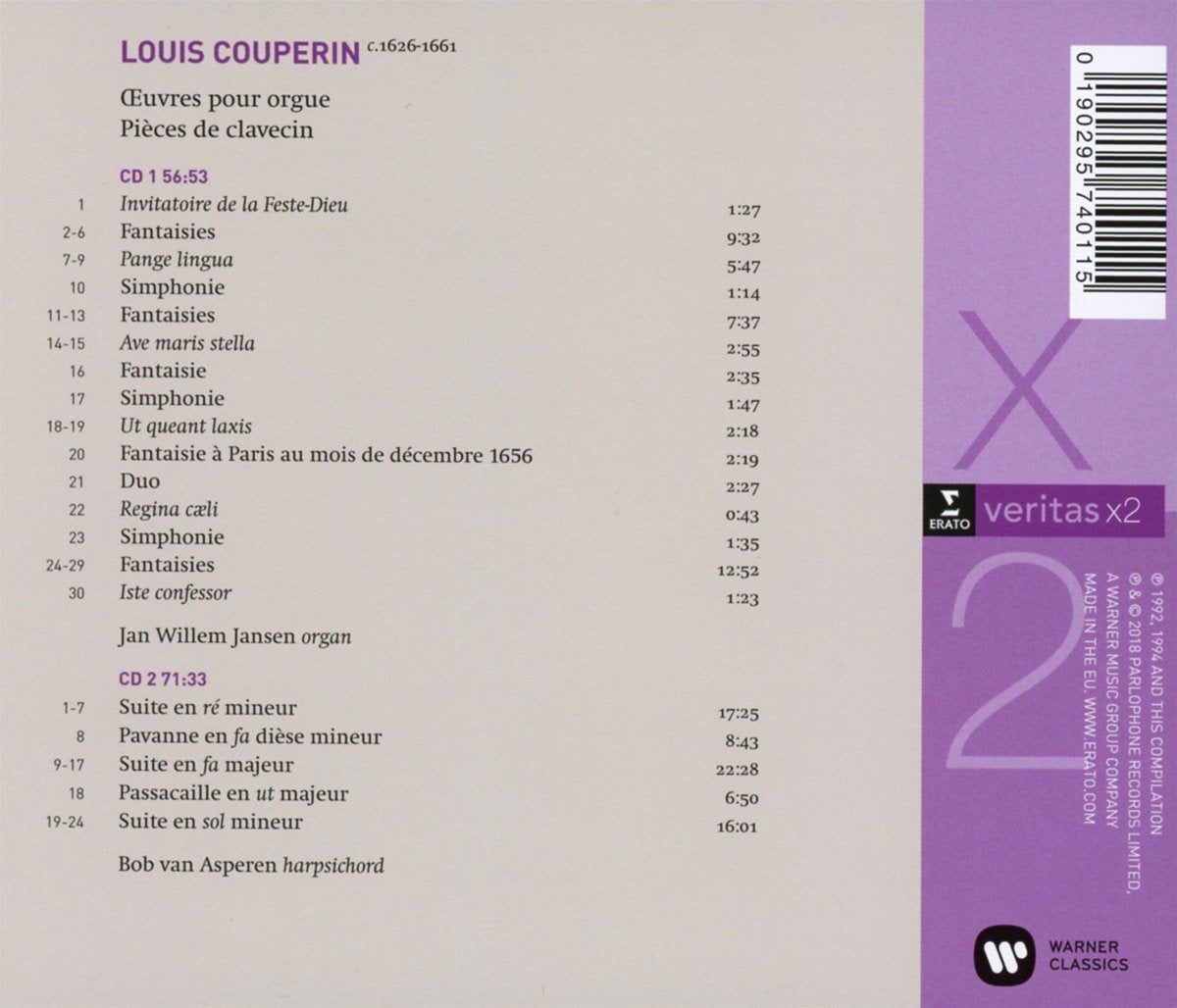 Couperin: Harpsichord & Organ Works - Jan Willem Jansen, Bob van Asperen (2 CDS)