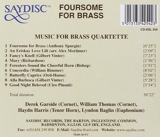Foursome for Brass: Music for Brass Quartette