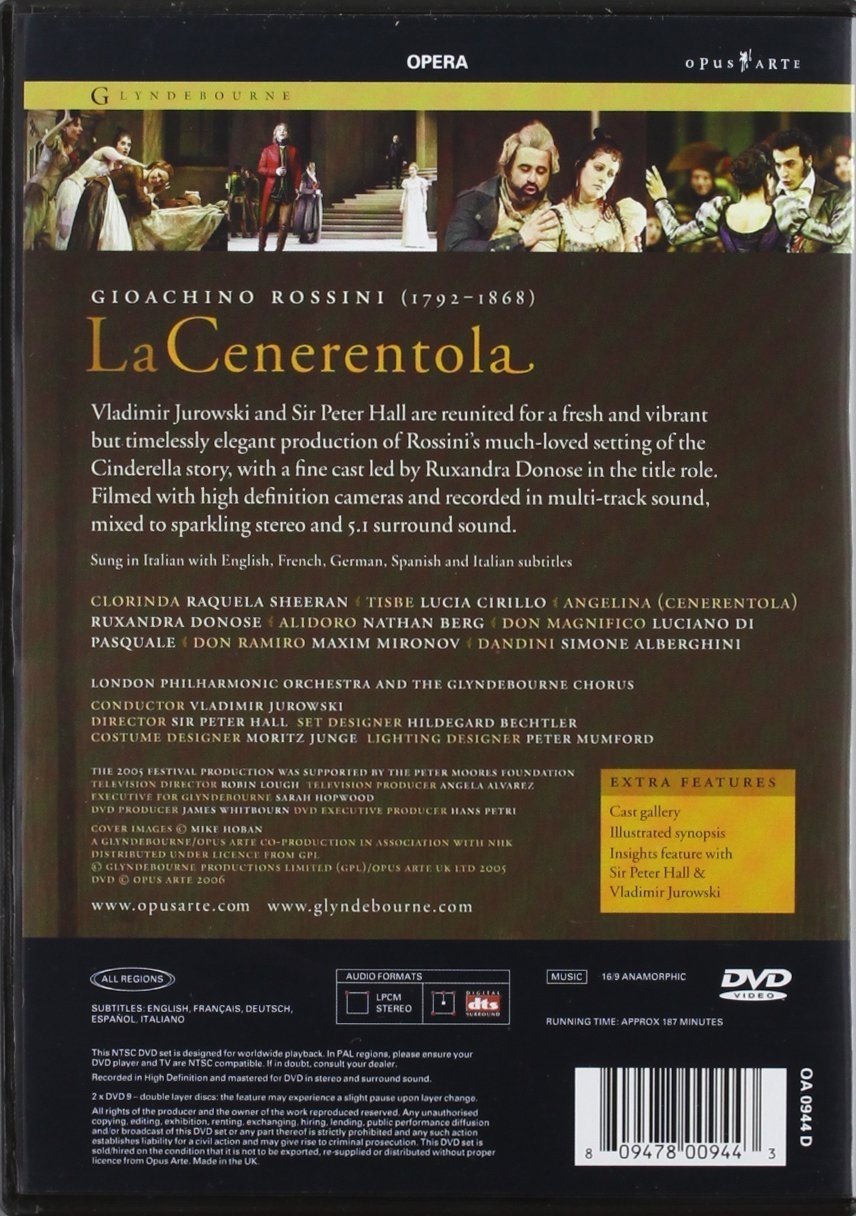 ROSSINI: La Cenerentola - Glyndebourne Chorus, London Philharmonic, Vladimir Jurowski (2 DVDs)