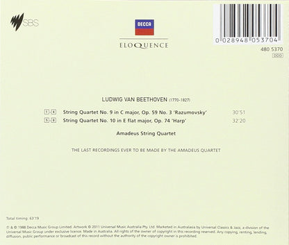 BEETHOVEN: String Quartets Op.59 No.3; Op.74 - Amadeus Quartet