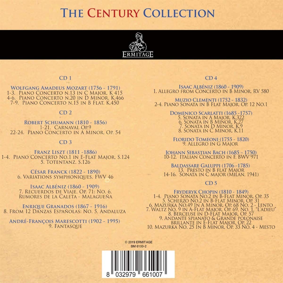 ARTURO BENEDETTI MICHELANGELI: THE CENTURY COLLECTION (5 CDS)