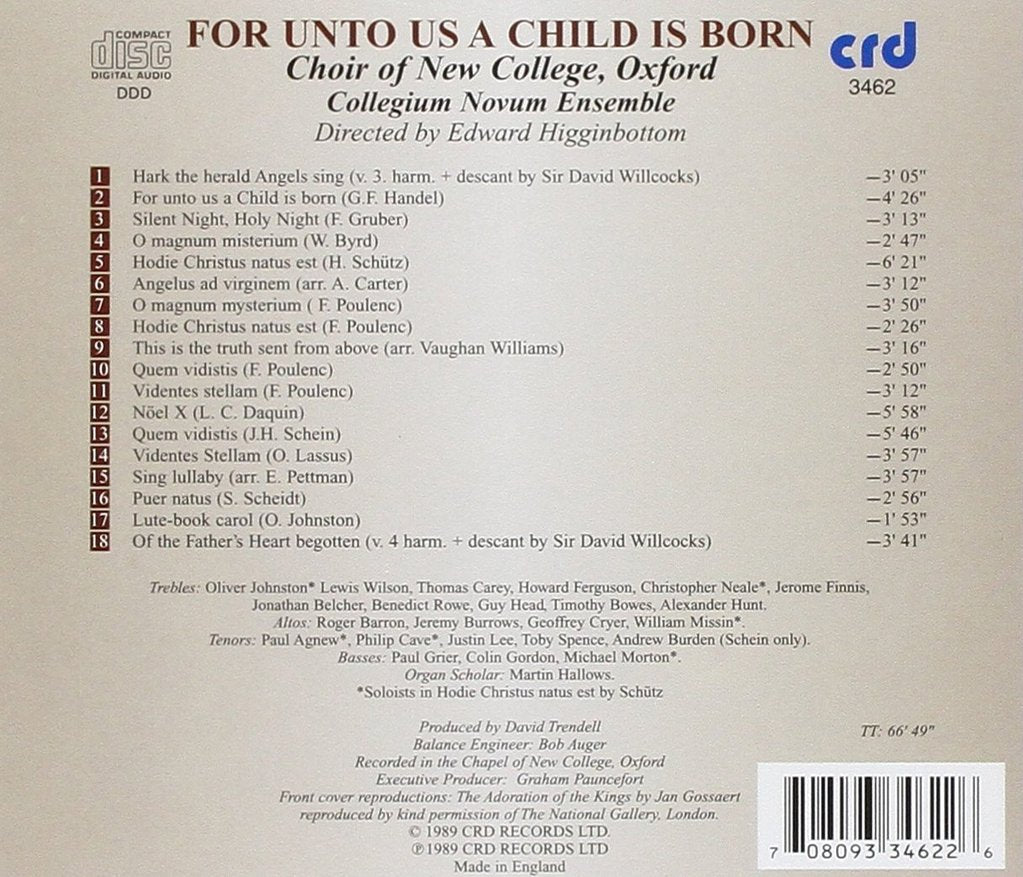 For Unto Us A Child Is Born - Choir of New College, Oxford