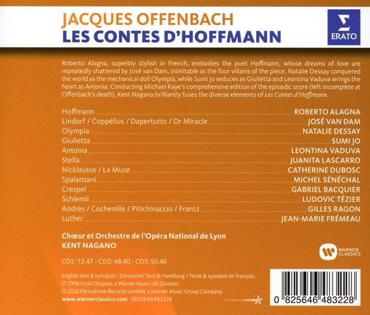 Offenbach: Les Contes d'Hoffman - Alagna, van Dam, Dessay, Nagano (3 CDs)