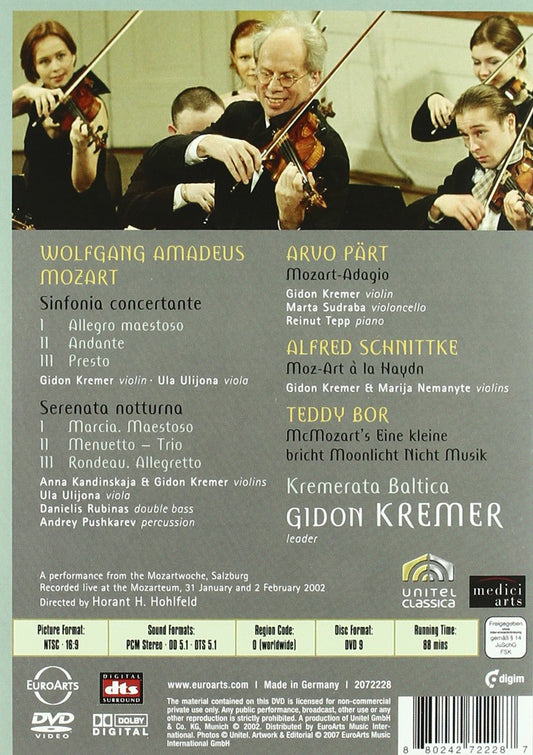 GIDON KREMER PLAYS MOZART, PART & SCHNITTKE - Kremerata Baltica (DVD)