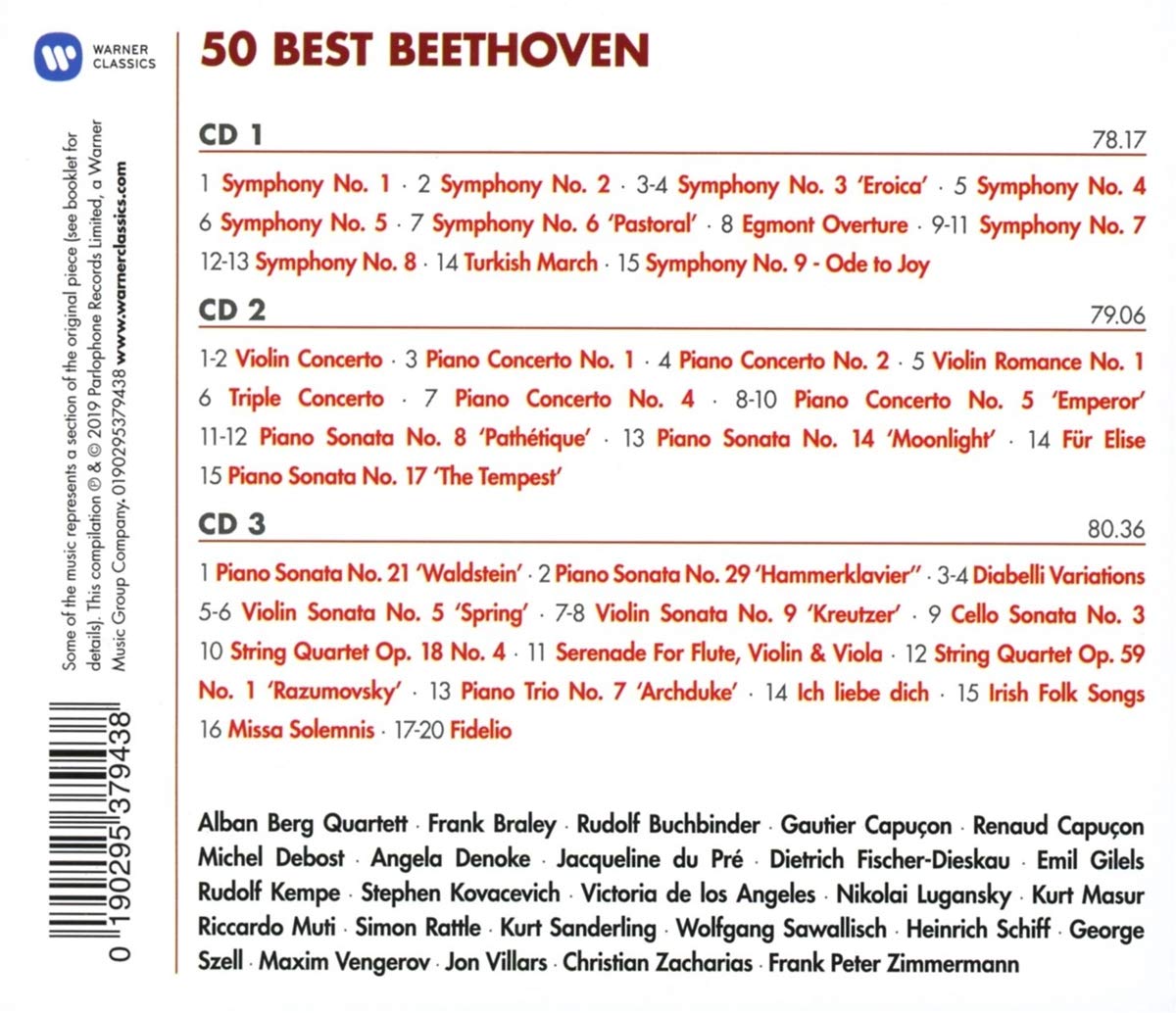 50 BEST BEETHOVEN (3 CDS)