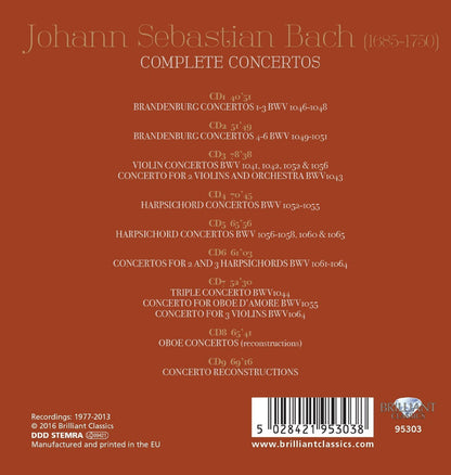 BACH, J.S.: COMPLETE CONCERTOS (9 CDS)