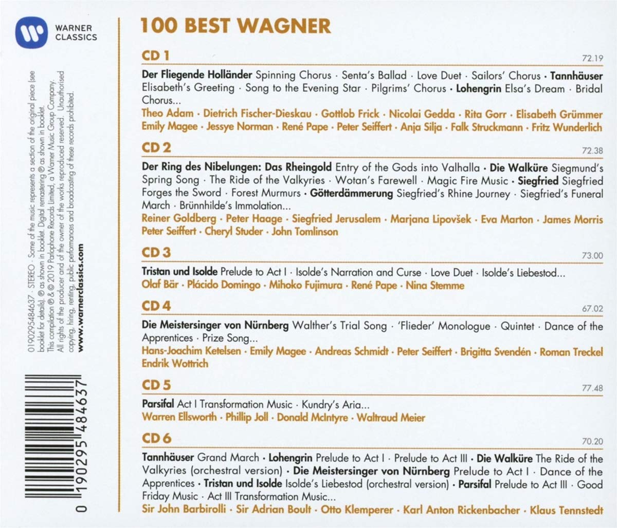 100 BEST WAGNER (6 CDS)