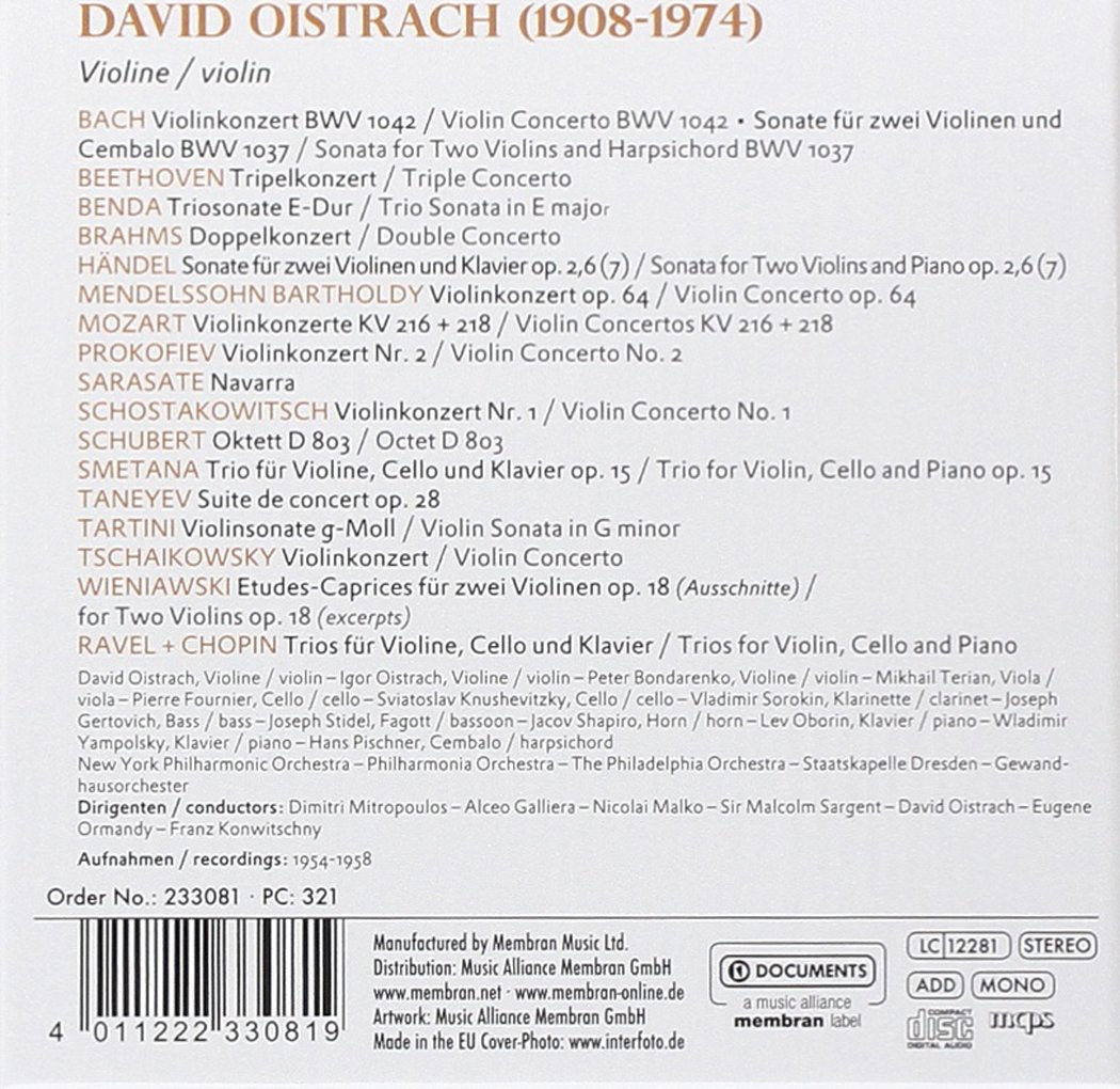 DAVID OISTRAKH: THE ESSENTIAL COLLECTION (10 CDS)