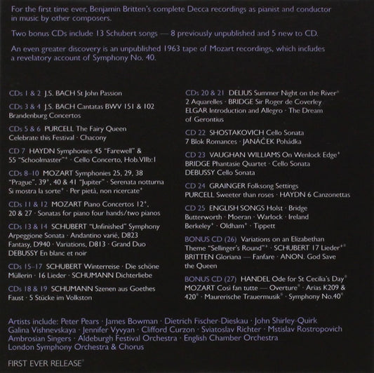 BRITTEN THE PERFORMER (27 CDs)