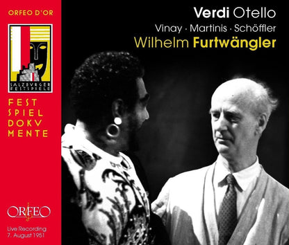 VERDI: OTELLO - RAMON VINAY; PAUL SCHOEFFLER; ANTON DERMOTA; AUGUST JARESCH; WILHELM FURTWANGLER; VIENNA PHILHARMONIC (2 CDS)