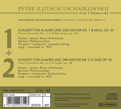 TCHAIKOVSKY: PIANO CONCERTOS 1 & 2 - CHERKASSKY, BERLIN PHILHARMONIC