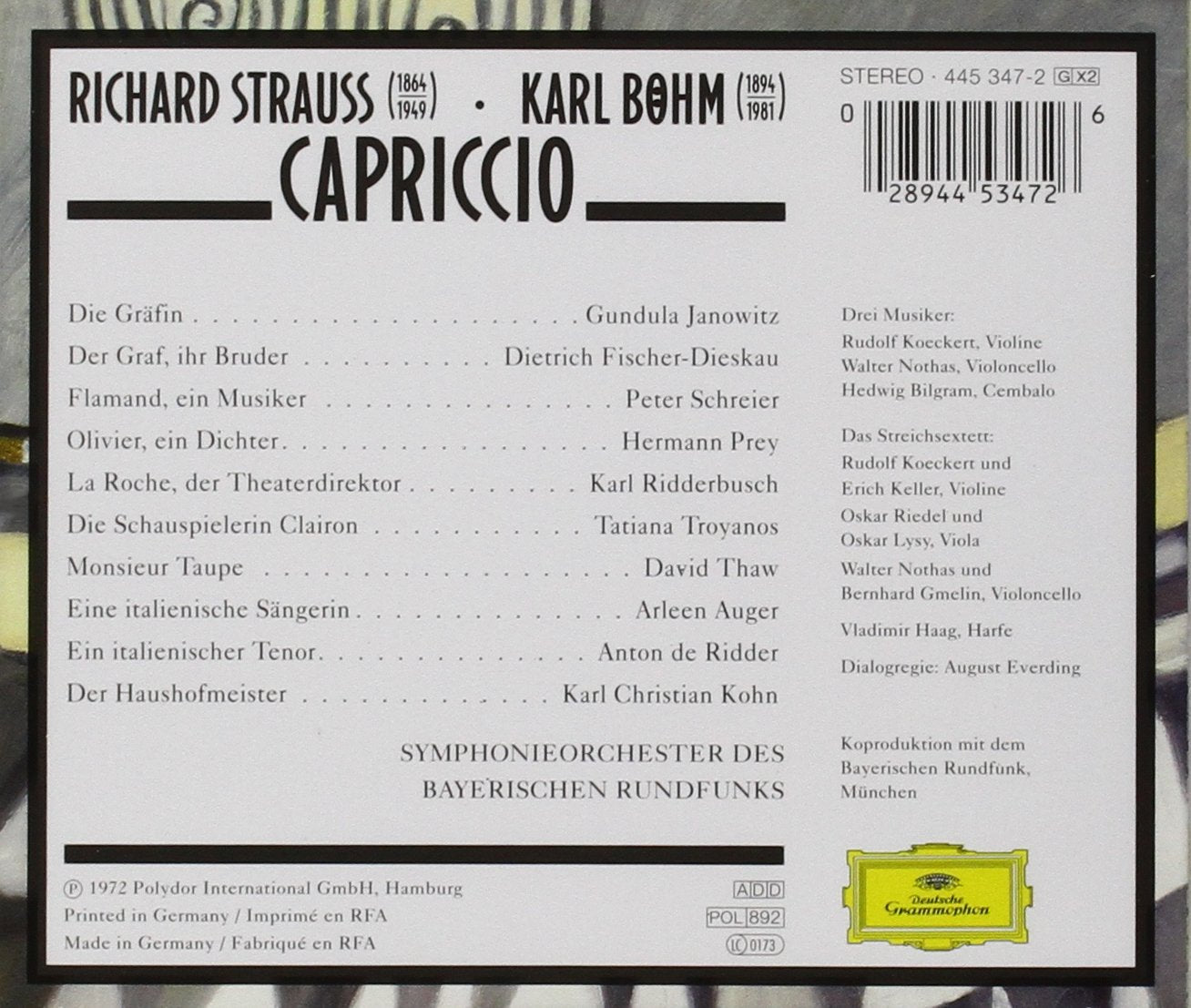 STRAUSS: Capriccio - Bohm, Orchester de Bayerischen Rundfunks (2 CDs)