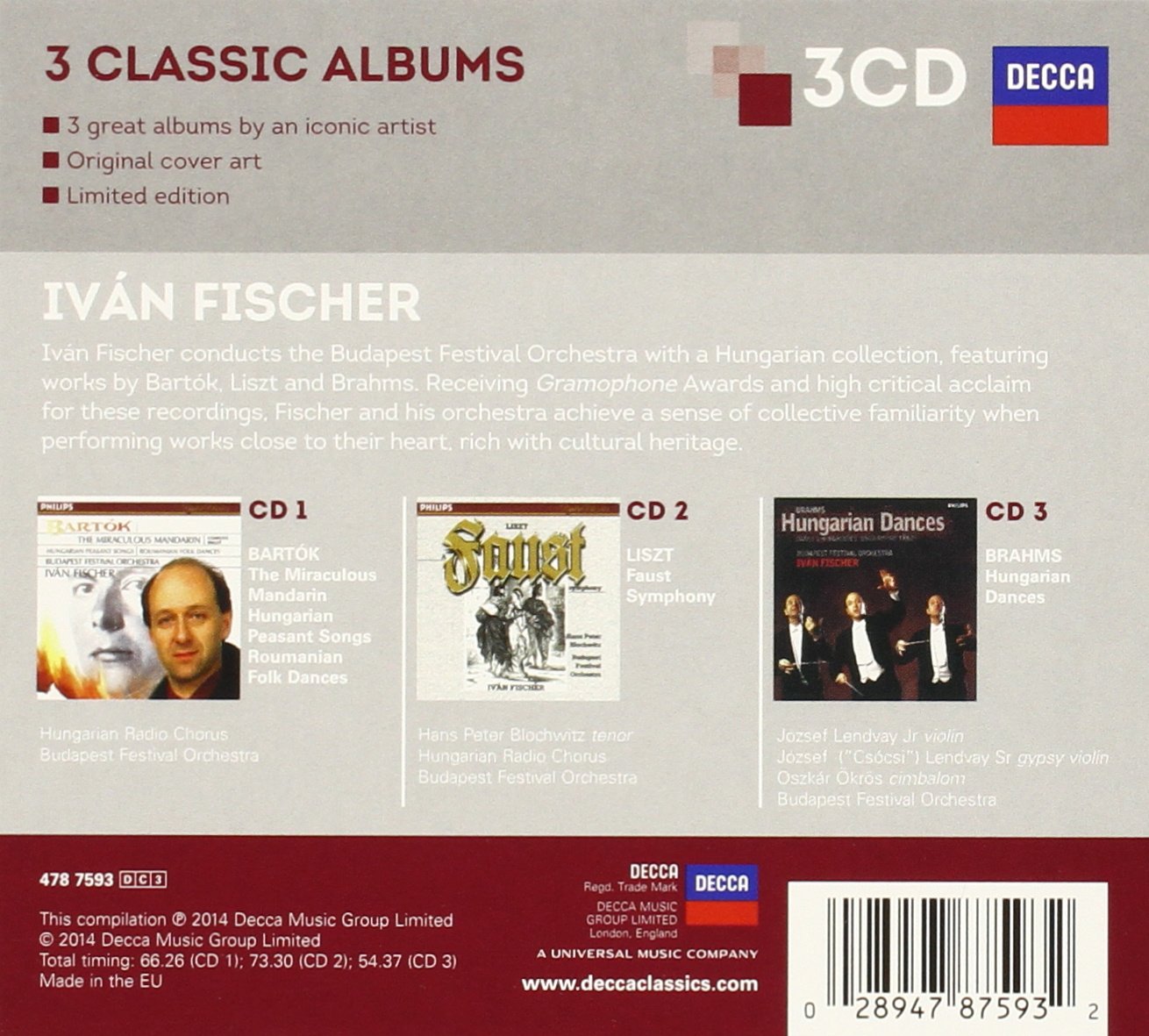 IVAN FISCHER: THREE CLASSIC ALBUMS (3 CDS)