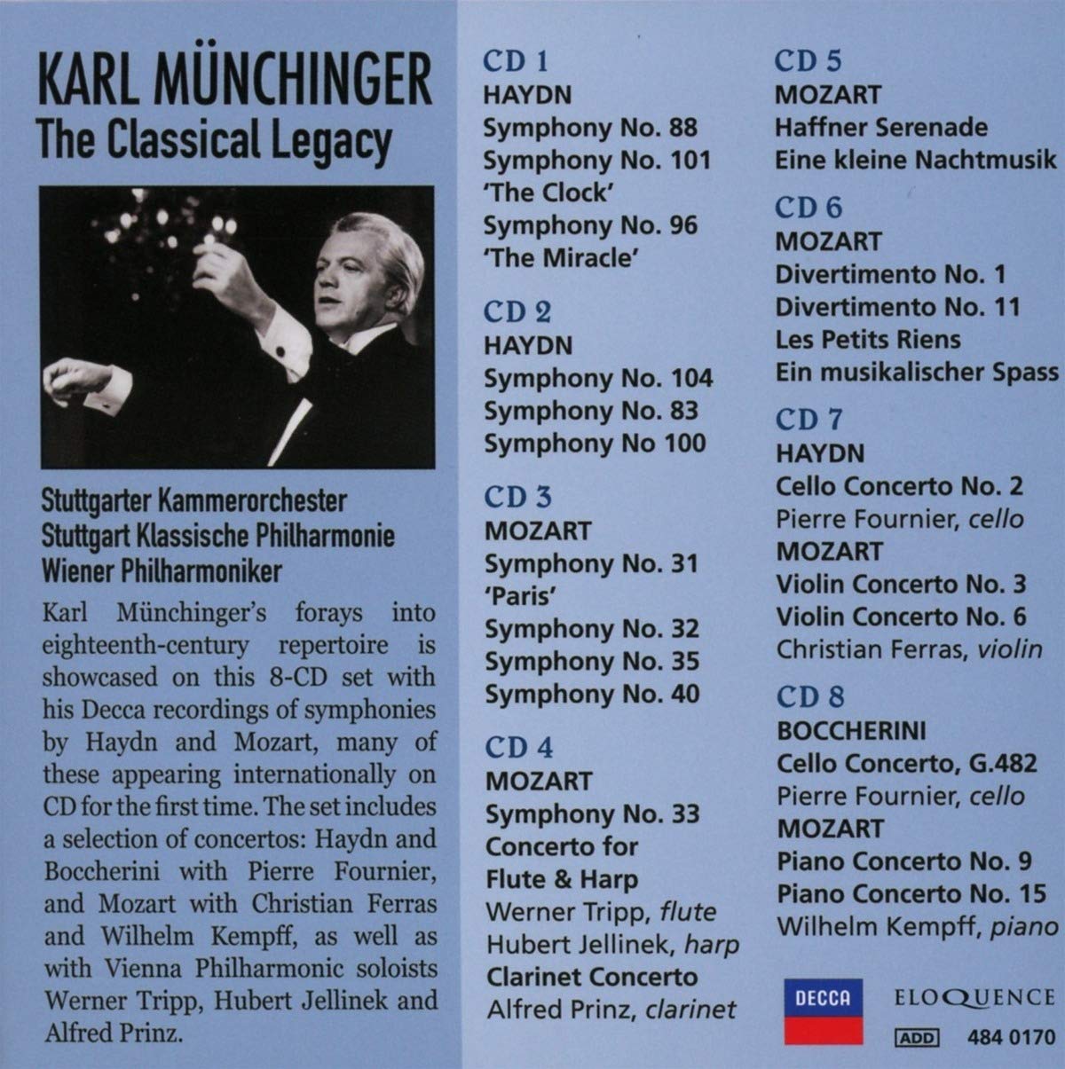 KARL MUNCHINGER: THE CLASSICAL LEGACY (8 CDS)