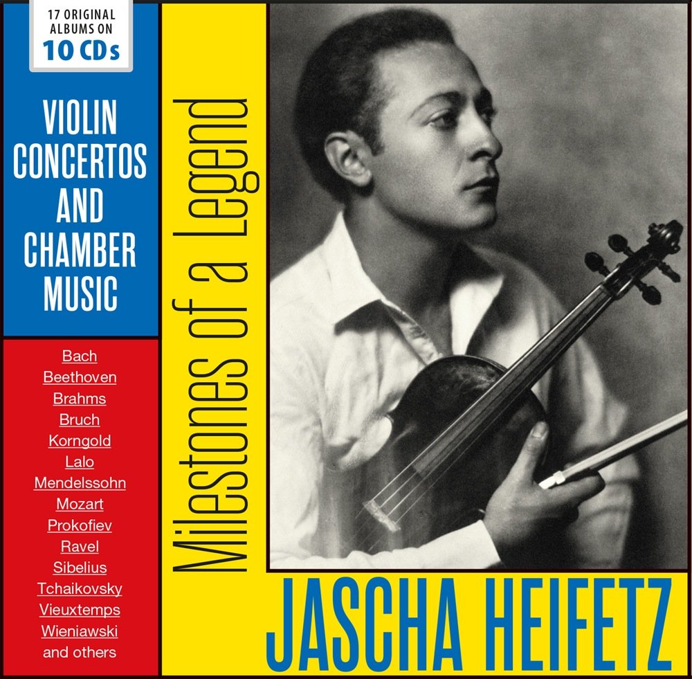 JASCHA HEIFETZ: MILESTONES OF A VIOLIN LEGEND - VIOLIN CONCERTOS AND CHAMBER MUSIC (10 CDS)