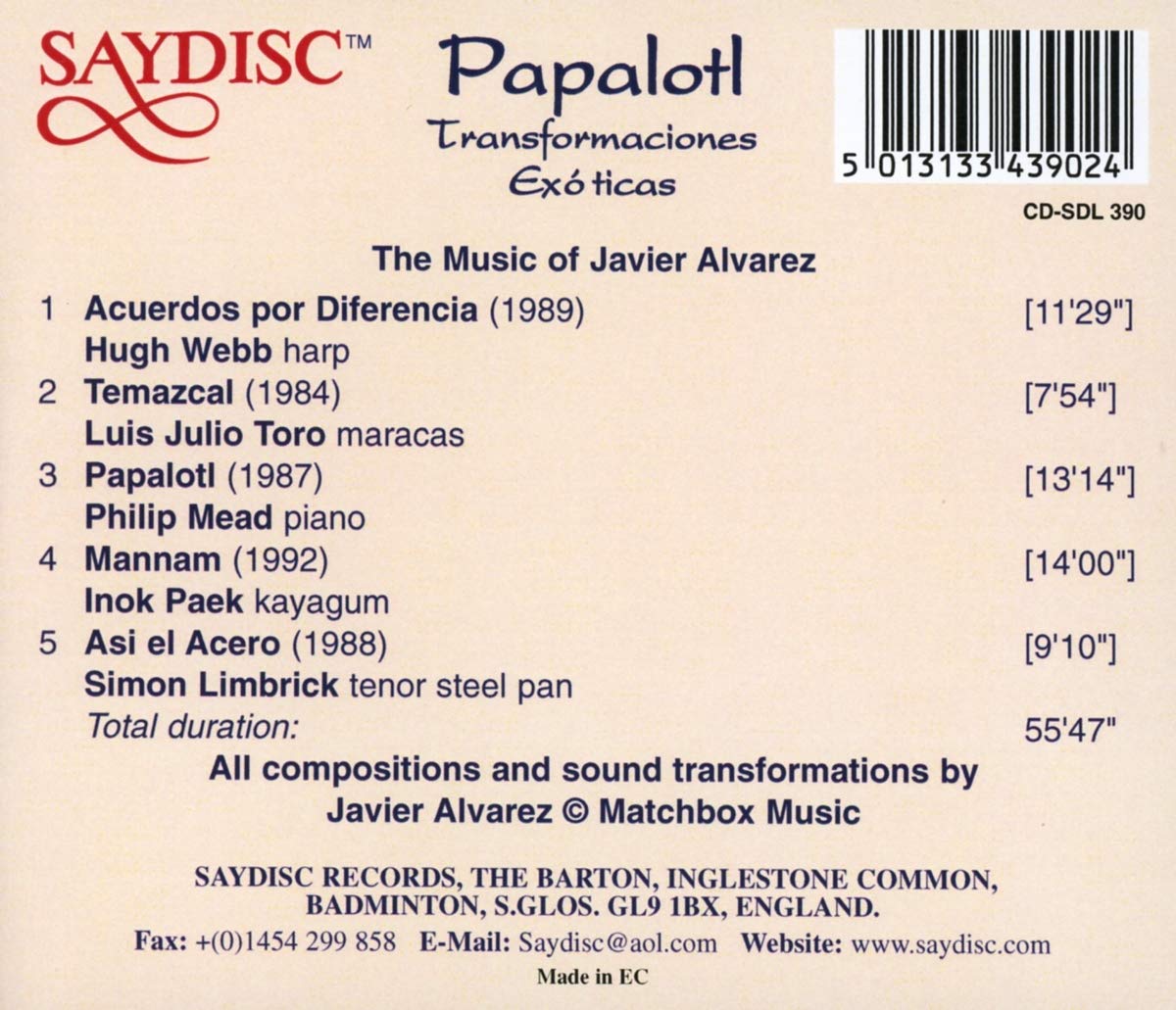 Alvarez: Papalotl - Transformaciones Exoticas