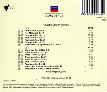 CHOPIN: 51 MAZURKAS - NIKITA MAGALOFF (2 CDS)