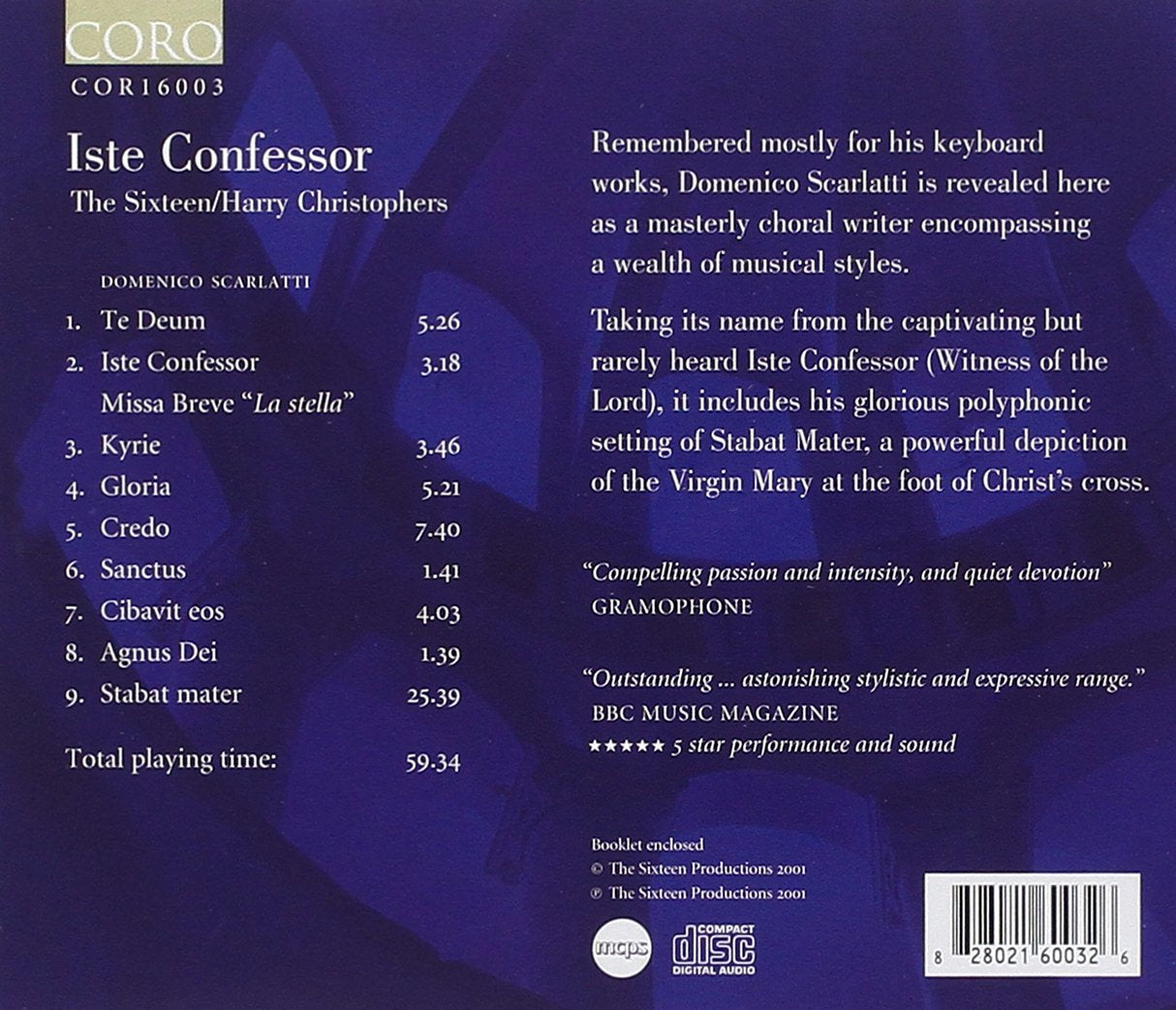 Iste Confessor: The Sacred Music of Domenico Scarlatti - The Sixteen