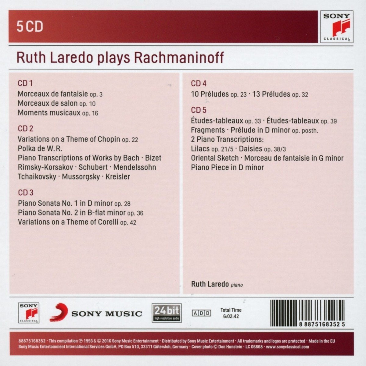 RUTH LAREDO PLAYS RACHMANINOFF (5 CDS)